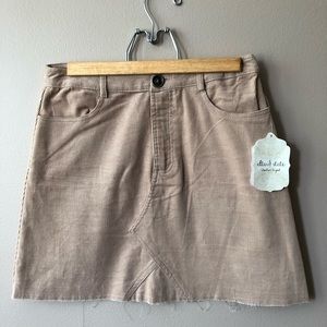 NWT ALTAR’D STATE corduroy mini skirt w/ fray end